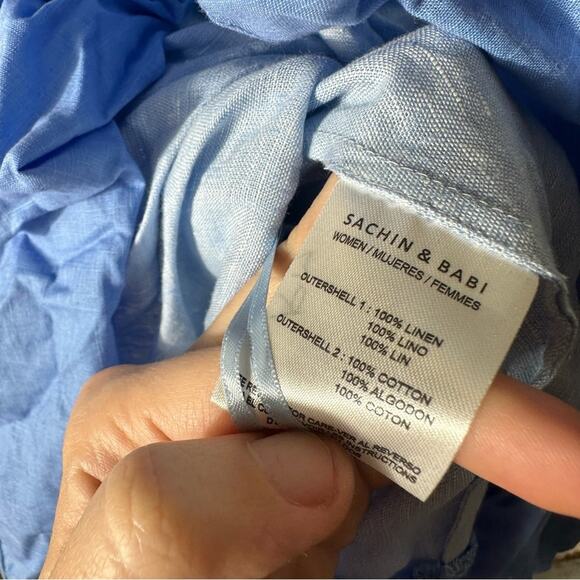 Sachin + Babi Anthropologie Linen Halter Top Size Small - Picture 9 of 10